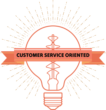 customer service oriented badge